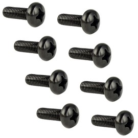 Rear License Plate Screws Black Compatible with Toyota 4Runner Camry Highlander Corolla Honda Pilot Accord CRV Civic Fit Lexus Acura M6-1.0 X 18mm 18-8 Stainless Steel 8 Pack