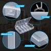 SBYURE 2 Pack 5 Grid Clear Plastic Fishing Tackle Storage