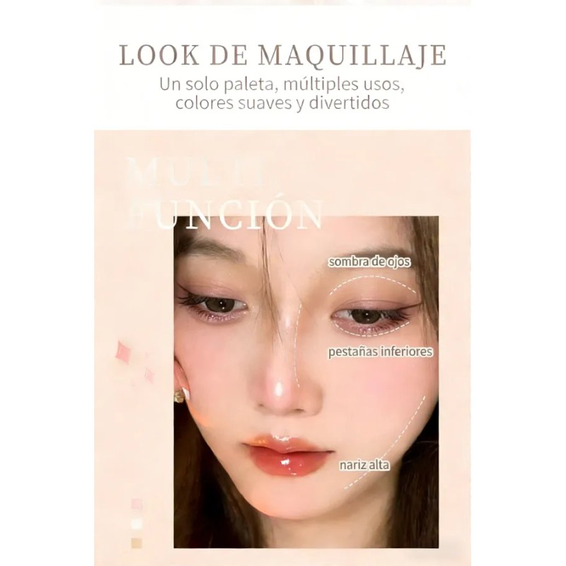 Paleta De Sombras De Ojos Tangram: Tonos Tierra Brillantes Y