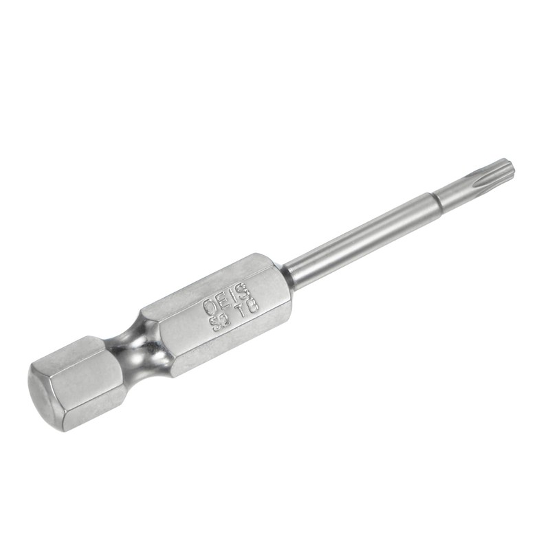 HARFINGTON T8 Security Torx Bit 1/4" Hex Shank 2" Long