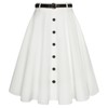 Belle Poque 50s Skirts Womens Casual Button Front A Line
