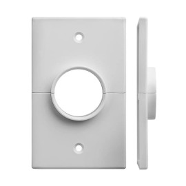 OSD Audio Single Gang Wall Plate with 1-3/8" Cable Hole, White - for AV & Home Theater