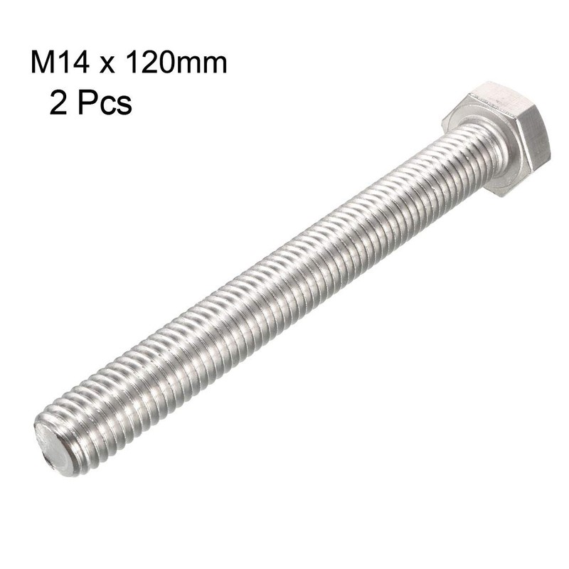 sourcing map M14x120mm Hex Bolts 304 Stainless Steel Hexagon Screw