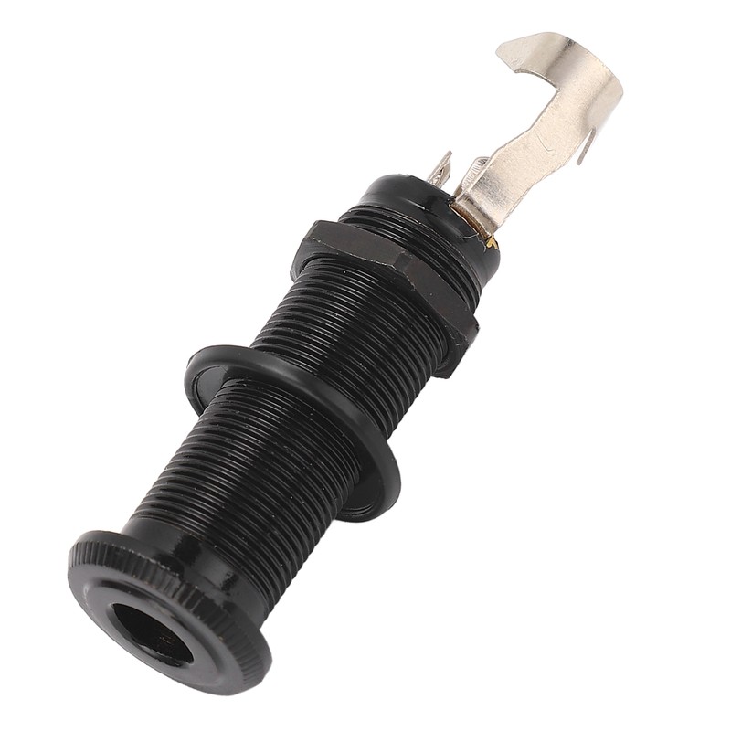 Guitar End Pin Jack Socket Threaded Metal 6.35mm for Bass