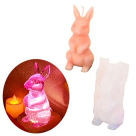 YUNLEI 4PCS 3D Animal Mold Dog Mold for Gypsum Ornaments Home Decor Epoxy Resin Casting Silicone Mold for Wax