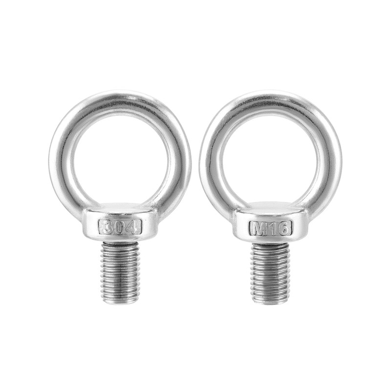 QWORK Shoulder Lifting Ring Eye Bolt, 5 Pack 304 Stainless