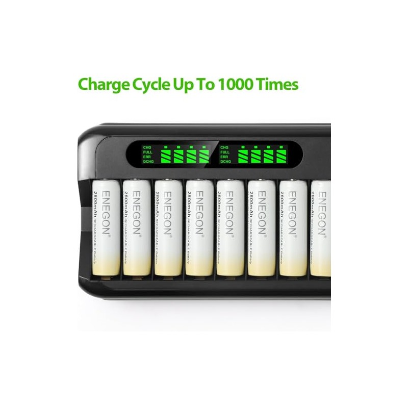 ENEGON 8 Pilas AA Recargables 2800mAh Baterias Recargables AA 1.2