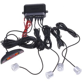 Tiemahun LED Parking Sensors Car Auto Vehicle Reverse Backup Radar System, Sound Warning, Water resistant anti-freeze, 22MM Diameter Sensor 2.3M Cable X68D (Black)