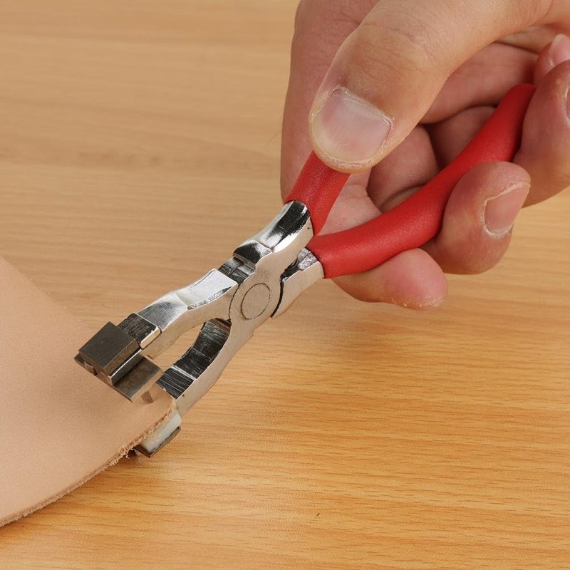 Silent Leather Hole Punch Tool - 4mm Stitching Pliers for