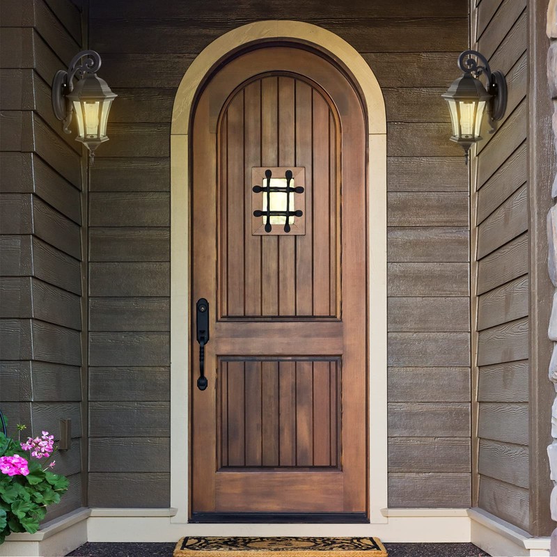 GOALPLUS Dusk to Dawn Wall Light for Porch, Black Exterior