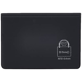 ID Protec 18200 RFID Protective Case for ePerso and 2 Other Cards in Credit Card Format, Black, 69.5 x 97 mm