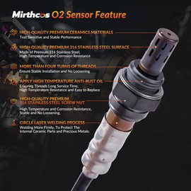 Mirthcos 15717 O2 Sensor Oxygen Sensor Upstream Downstream 15716 15718 Compatible for 1990-2014 Ford F150 F250 F350 Ranger Escape Explorer Lincoln Mazda Mercury Set of 4
