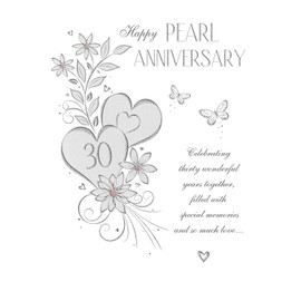 Regal Publishing Classic Happy Pearl 30th Annivesary Card - 9 x 6 inches, C80790