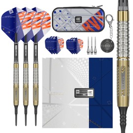 Target Darts Raymond Van Barneveld Chrono Soft Tip Darts, 95% Tungsten Dart Set, 20G | Includes Takoma Dart Wallet & Professional Dart Accessories, Pixel Tip Darts, Electronic Soft Tip Darts
