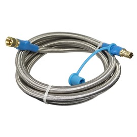 M.B. Sturgis Inc. 3/8" ID Stainless Steel Overbraid Quick Disconnect Gas Connector (10 Feet)