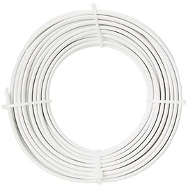 Merriway BH01524 2-Core Flat Flex Cable, 2192Y 0.75mm White, 10 Metres (33 feet)