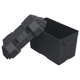Moeller Marine Injection-Molded Marine Battery Box (One 27, 30 or 31-Series Battery, 13.44" x 7.75" x 10.5"), Black (42214)