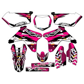 Senge Graphics Inc 2005-2006 RMZ 450 MAYHEM Pink Senge Graphics Kit Compatible with Suzuki - Complete Kit, 19/21