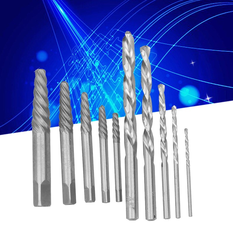 Screw Extractor Drill Bit Set Left Hand Cobalt British System