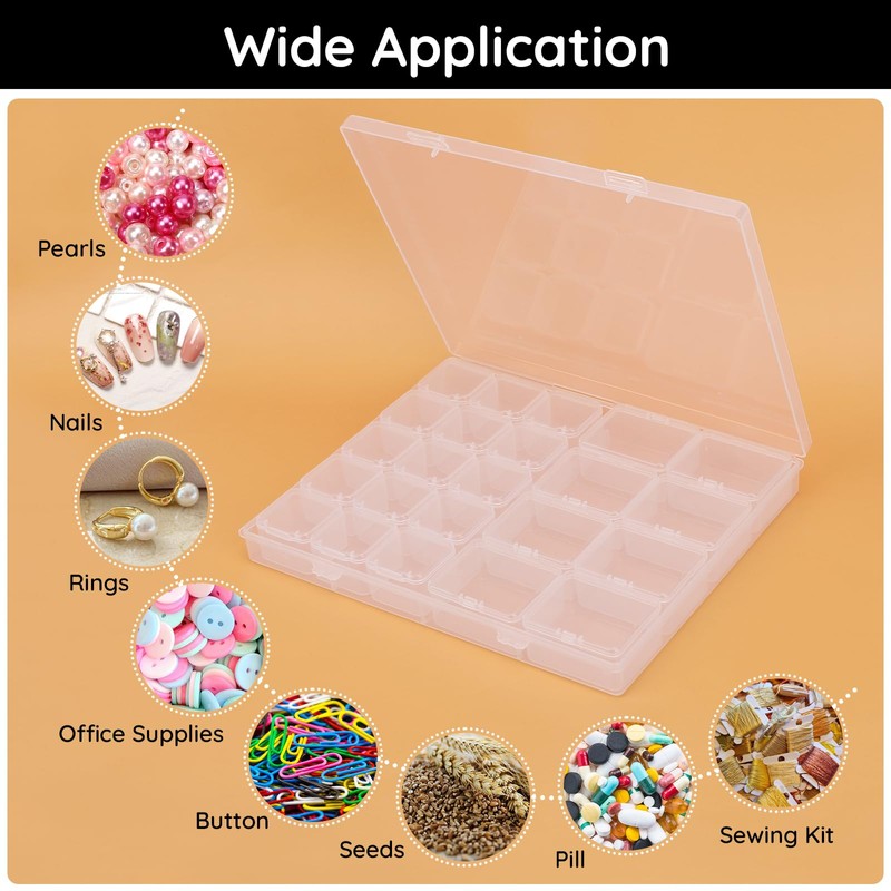 Segbeauty Storage Box, 2 Pieces 23 Compartments Screw Sorting Box,