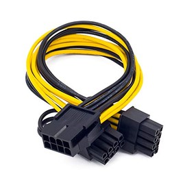 baolongking 2pcs 8 Pin PCI-E to 2 PCI-E 8 Pin (6 Pin + 2 Pin) Power Cable, Splitter PCI Express Graphics Card Connector PC Power Cable GPU Graphics Video Card Wire, 30cm