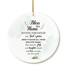 HUKINE Christian House Warming Gifts Ornaments, Bless This Home Ornaments, Christian Decor Ornaments, New Home Gifts Ornaments, Christian Home Decor, Christian Gifts for Women Christmas