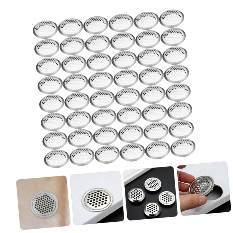 jojofuny 100pcs Round Ventilation Covers Air Vent Metal Furniture Vent