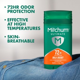 Mitchum Ultimate 72H Odor Protection Men’s Antiperspirant & Deodorant, Invisible Solid, Bold Energy, 2 pack