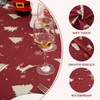 JOLLYTOP Round Christmas Tablecloth Xmas Table Cloth for Table Decoration,