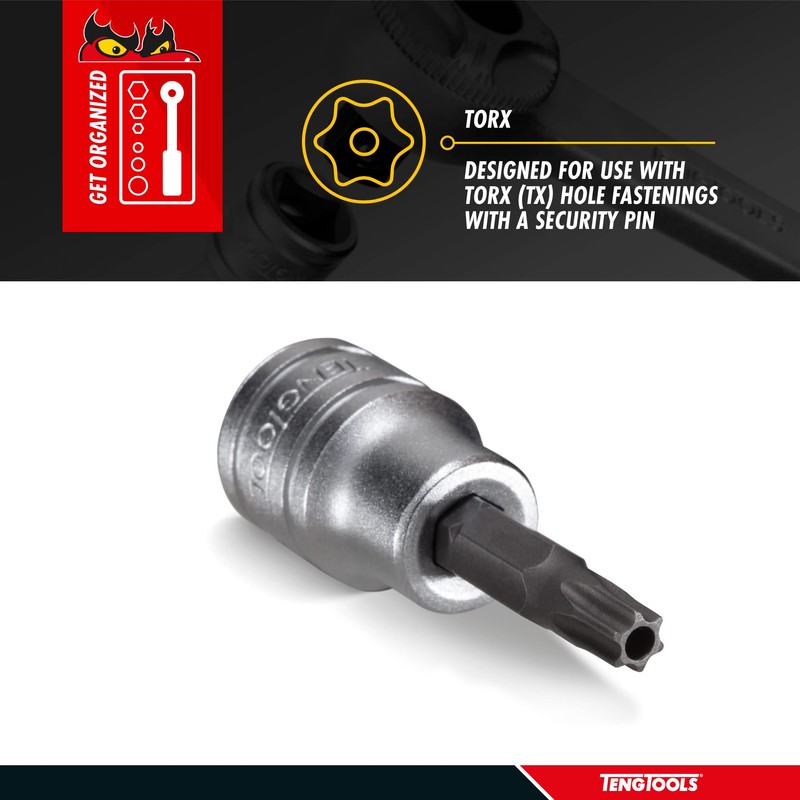 Teng M381230 TPX30 Torx 5.5mm 3/8-inch Pinned Socket Bit Drive