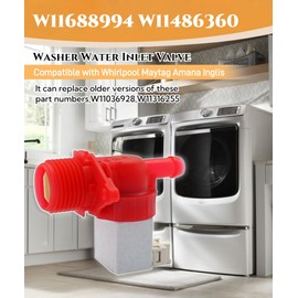 Washer Water Inlet Valve Fits For Whirlpool Maytag Amana Inglis Washer,Replaces W11688994,W11486360 W11688994 etc.