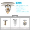 Universal Bathroom Sink Stopper in Brass, 1.04-1.97 Inch Pop Up