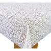 Karina Home White Floral Lace Wipe Clean Tablecloth Vinyl PVC