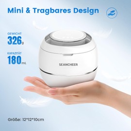 SEANCHEER Ultraschallreinigungsger?t 48000Hz Ultraschallreiniger | 24W | 180ML | Ultrasonic Cleaner mit UV Lampe Ultraschallbad f??r | Zahnersatz | Retainer | Aligner | Prothesen | Zahnschiene | Schmuck | (Wei?)
