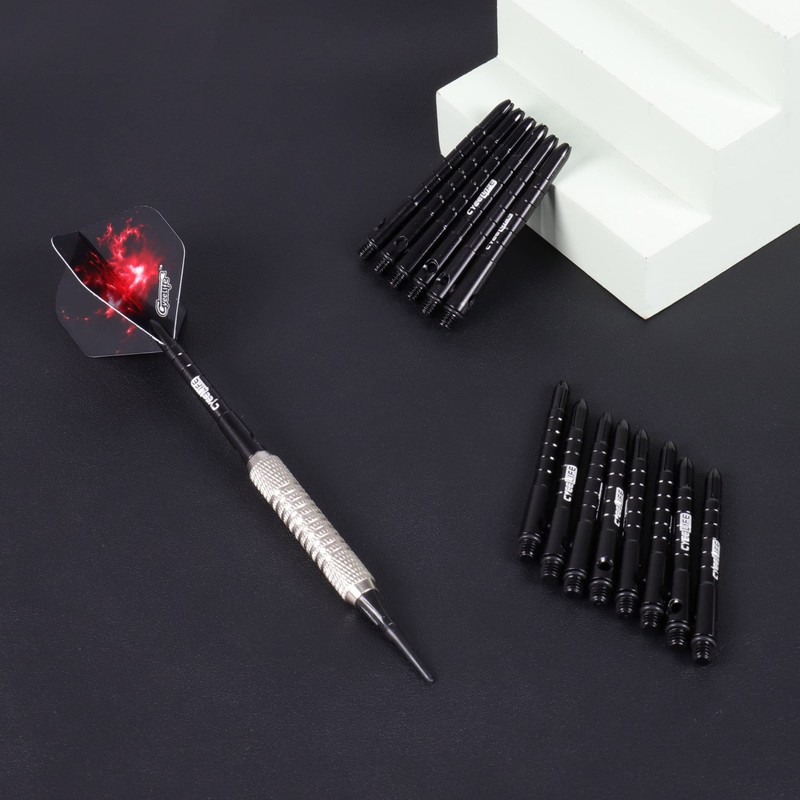 CyeeLife Pro Dart Shafts Aluminium 15Packs(5 Sets) with 20pcs Rubber