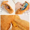 XIANFANG Large Capacity Plush Dog Cosmetic Bag, Soft & Warm