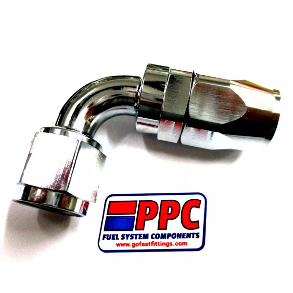 Performance Plumbing Components 10 an Chrome Plated Aluminum Swivel 90
