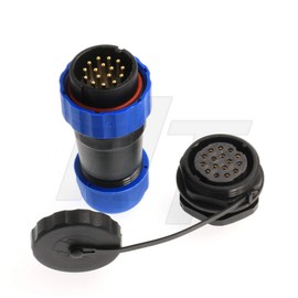 HangTon HE29 Waterproof IP68 Plug Socket 380V 10A Audio Video Connector (16 Pin)