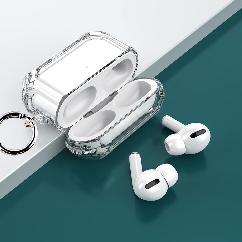 OwnestX AirPods Pro 2 Case, Clear, Transparent, Stylish, LED Visible,