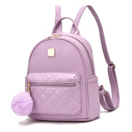 I IHAYNER Girls Mini Leather Backpack Purse Cute Small Backpack Fashion Backpack for Women, Purple