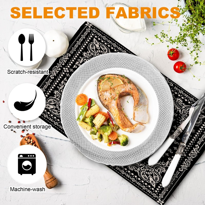 ZSYTZL Placemats Set of 4 Washable Durable Table Placemats for