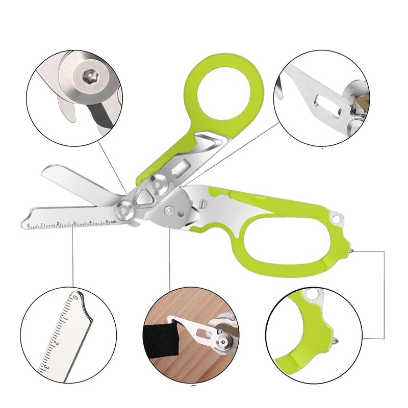 Ziyero 6 in 1 Raptor Response Emergency Shears, Tough Cut