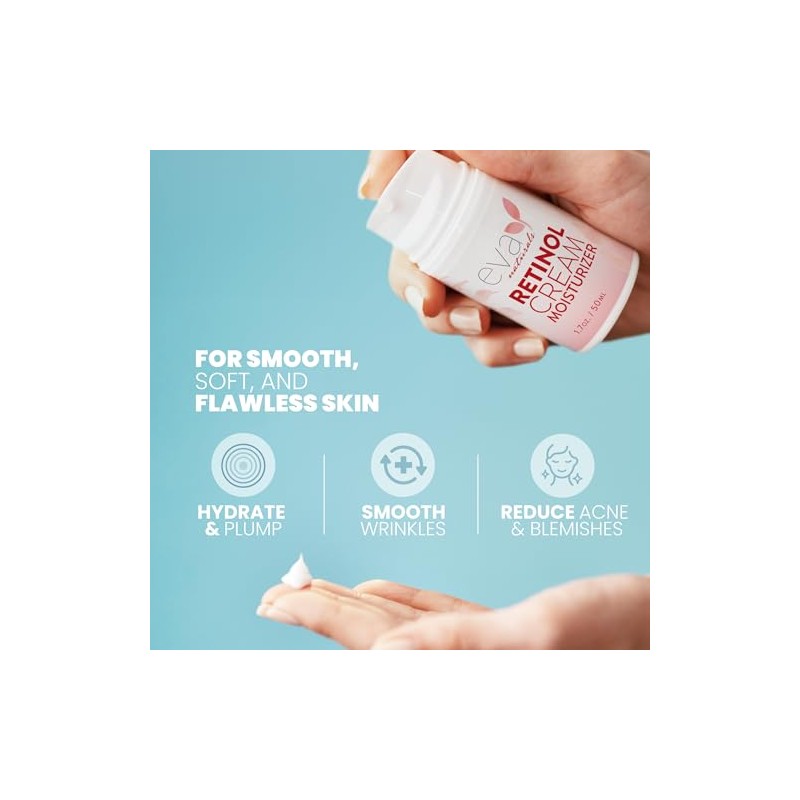 Crema Retinol Eva Naturals 2.5 Retinol Moisturizer Cream for Face,