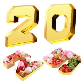 Handmade 4Pcs 2025 Graduation Decorations Charcuterie Numbers Fillable Number Anniversary
