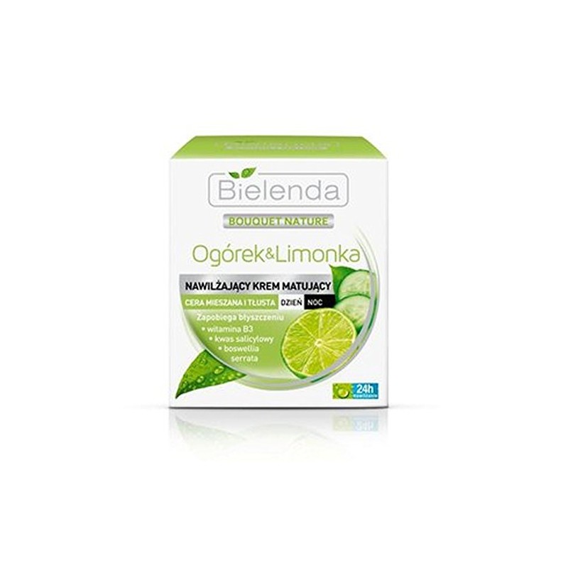 Bielenda Cucumber & Lime Matte Combination Oily Skin Cream Day/Night