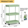 SPACEKEEPER Rolling Storage Cart 3 Tier, Bathroom Cart Organizer Laundry