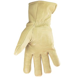 Youngstown Glove FR Ultimate Leather Utility Winter Work Gloves - Kevlar Lined - Cut, Puncture, Flame Resistant, Arc Rated - Tan, Medium,Brown