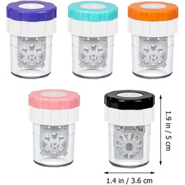 Limpiador Manual Portátil Color Aleatorio para Lentes de Contacto 5 Piezas Práctico y Fácil de Usar, Dispositivo de Limpieza Manual para Cuidado Diario