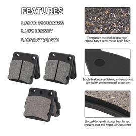 Rear Brake Pads for Honda TRX400X TRX 400X 2009-2014 / TRX400EX TRX 400EX Sportrax 400 2001-2008 / TRX400 EX Fourtrax 1999 2000 / TRX300EX TRX 300EX 1993-2009 / TRX400EX TRX 400EX 1999-2009
