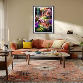 MEIYUDA Diamond Painting Art Fantasy Forest, 5D Diamond Painting Kits for Adults Kids Landscape Wall Art, Diamond Painting Kit DIY Gem Art Crystal Art Cross Stitch for Home Wall Decor 30x40cm